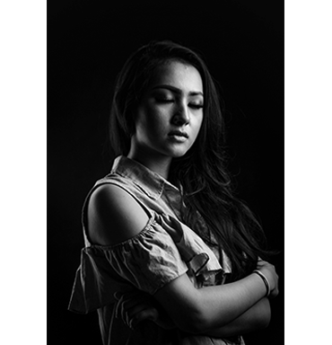 high end portrait retouching with color grading